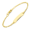 baby armbandje met graveerplaatje geel goud 9 karaat 11-13cm - 56712