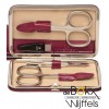 manicureset windrose merino rood leer 803665-0 - 56372 manicureset windrose merino rood leer 803665-0 - 56372