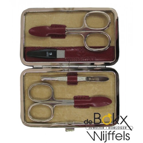 manicureset windrose merino rood leer 803665-0 - 56372 manicureset windrose merino rood leer 803665-0 - 56372