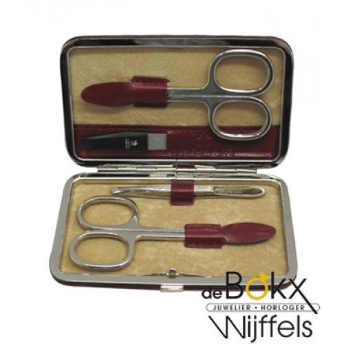 manicureset windrose merino rood leer 803665-0 - 56372 manicureset windrose merino rood leer 803665-0 - 56372