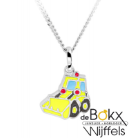 schepwagen hanger met ketting  in zilver - 56395 schepwagen hanger met ketting  in zilver - 56395