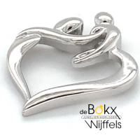 M' Amour hanger hartje moeder en kind zilver Z.40 - 56187 M' Amour hanger hartje moeder en kind zilver Z.40 - 56187