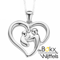 M' Amour hanger hartje moeder en kind zilver Z.45 - 56188 M' Amour hanger hartje moeder en kind zilver Z.45 - 56188