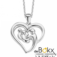 M' Amour hanger hartje moeder en 2 kindjes zilver Z.46 - 56189 M' Amour hanger hartje moeder en 2 kindjes zilver Z.46 - 56189