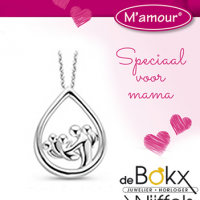M' Amour hanger druppel moeder en 4 kinderen zilveren Z.54 - 56194 M' Amour hanger druppel moeder en 4 kinderen zilveren Z.54 - 56194