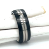 Titanium ring met carbon en diamant maat 52 - 56205 Titanium ring met carbon en diamant maat 52 - 56205