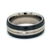 Titanium ring met carbon en diamant maat 52 - 56205 Titanium ring met carbon en diamant maat 52 - 56205