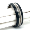 Titanium ring met carbon maat 60 - 56206
