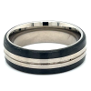 Titanium ring met carbon maat 60 - 56206