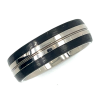 Titanium ring met carbon maat 60 - 56206