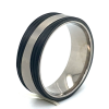 Breede titanium ring met zwarte carbon maat 63 - 56208 Breede titanium ring met zwarte carbon maat 63 - 56208