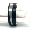 Breede titanium ring met zwarte carbon maat 63 - 56208 Breede titanium ring met zwarte carbon maat 63 - 56208