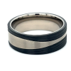 Breede titanium ring met zwarte carbon maat 63 - 56208 Breede titanium ring met zwarte carbon maat 63 - 56208