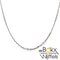 Wit gouden ketting anker geslepen 42cm - 56212 Wit gouden ketting anker geslepen 42cm - 56212