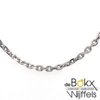 Wit gouden ketting anker geslepen 42cm - 56212 Wit gouden ketting anker geslepen 42cm - 56212