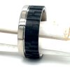 Titanium vrienschapsring met carbon robuste uitstraling maat 64 - 56217