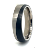 asymmetrische smalle titanium ring met carbon maat 59 - 56224
