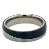 asymmetrische smalle titanium ring met carbon maat 59 - 56224