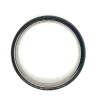 asymmetrische smalle titanium ring met carbon maat 59 - 56224
