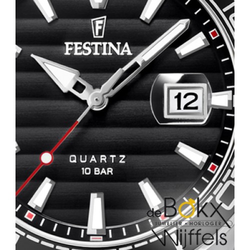 Festina heren sport horloge mer vergrootglas op de datum F20360/2 - 56252