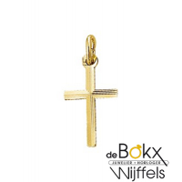 Geelgouden kruisje hanger - 56099 Geelgouden kruisje hanger - 56099