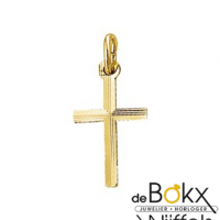 Geelgouden kruisje hanger - 56099 Geelgouden kruisje hanger - 56099