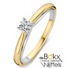 Diamanten geel en wit gouden ring met 0.25crt diamant maat 54 - 56149
