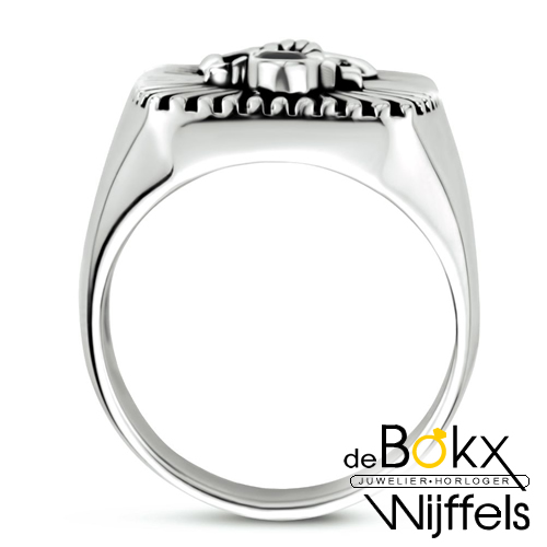 Heren zegelring met zirkonia maat 62 - 58144 Heren zegelring met zirkonia maat 62 - 58144