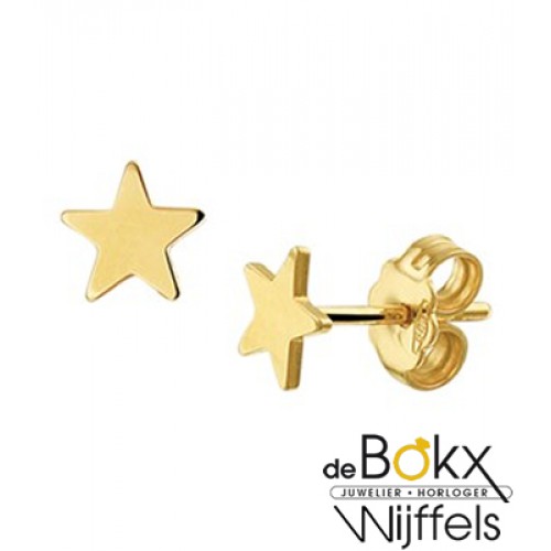 Gouden oorknoppen ster - 57062