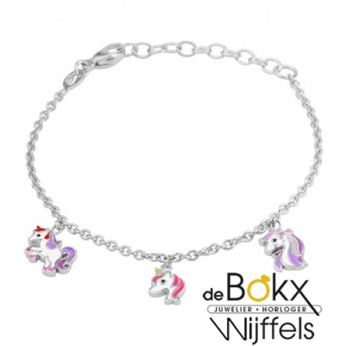 zilveren eenhoorn / unicorn bedelarmband 13 - 16cm - 57124 zilveren eenhoorn / unicorn bedelarmband 13 - 16cm - 57124