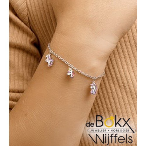 zilveren eenhoorn / unicorn bedelarmband 13 - 16cm - 57124 zilveren eenhoorn / unicorn bedelarmband 13 - 16cm - 57124