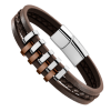lotus armband heren staal met bruin leer - 57368 lotus armband heren staal met bruin leer - 57368