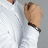 lotus armband heren staal met bruin leer - 57368 lotus armband heren staal met bruin leer - 57368