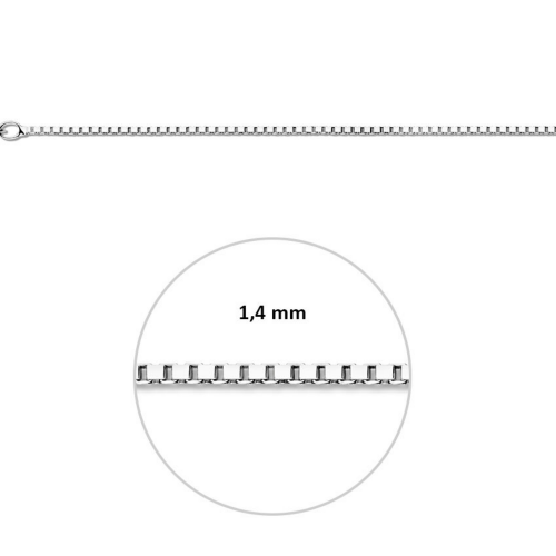Ketting zilver venetiaans 42cm 1.4mm - 57140