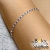 Tennisarmband zilver met blauwe en transparante zirkonia 18cm - 57856 Tennisarmband zilver met blauwe en transparante zirkonia 18cm - 57856