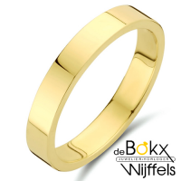 Amorio Trouwring geel goud 4mm recht modern - 57859 Amorio Trouwring geel goud 4mm recht modern - 57859