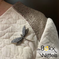 broche libeller in zilver met markasiet en parel - 57898 broche libeller in zilver met markasiet en parel - 57898