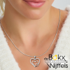 Hartjes hanger zilver met zirkonia - 57913