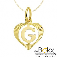 Hartjes hanger goud letter G - 57328 Hartjes hanger goud letter G - 57328
