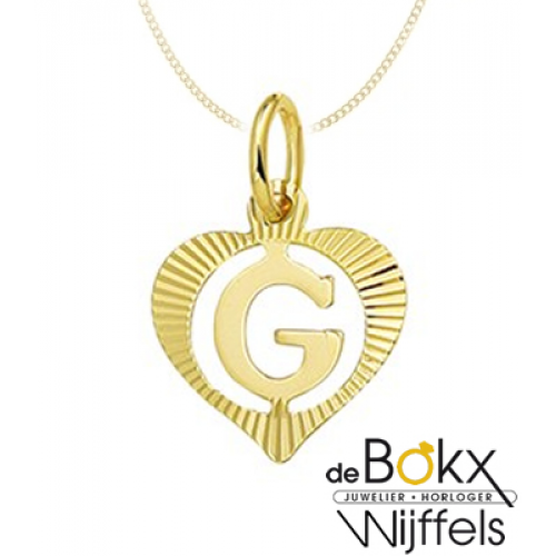 Hartjes hanger goud letter G - 57328 Hartjes hanger goud letter G - 57328