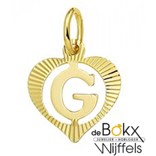 Hartjes hanger goud letter G - 57328 Hartjes hanger goud letter G - 57328