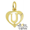 Hartjes hanger goud letter U - 57329 Hartjes hanger goud letter U - 57329