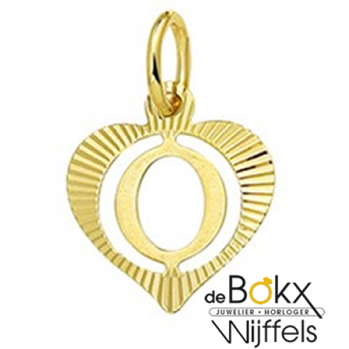 Hartjes hanger goud letter O - 57332 Hartjes hanger goud letter O - 57332