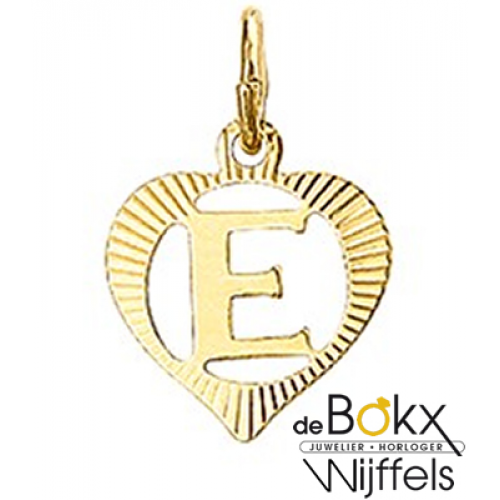 Hartjes hanger goud letter E - 57333 Hartjes hanger goud letter E - 57333