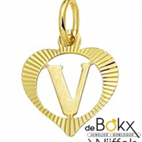 Hartjes hanger goud letter V - 57334 Hartjes hanger goud letter V - 57334