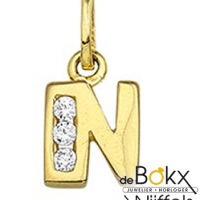 Letter hanger goud met zirkonia N - 57338 Letter hanger goud met zirkonia N - 57338