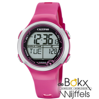 Kinderhorloge digitaal Calypso roze met lampje - 57390