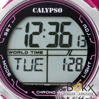 Kinderhorloge digitaal Calypso roze met lampje - 57390