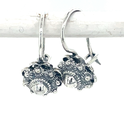 echte zeeuwseknoop oorhangers / oorhaken in zilver 8mm - 57436 echte zeeuwseknoop oorhangers / oorhaken in zilver 8mm - 57436