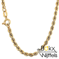 Gouden ketting koord 60cm 2.5mm 18 karaat - 57498 Gouden ketting koord 60cm 2.5mm 18 karaat - 57498